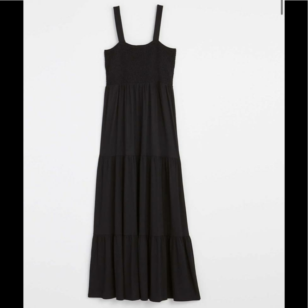 Loft smocked tiered maxi dress